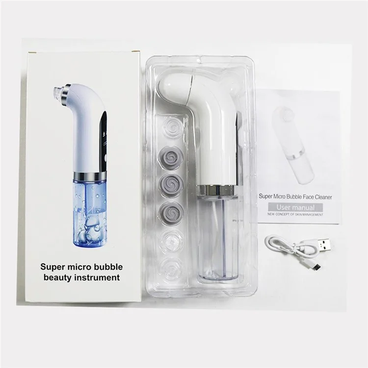 Pore Blackhead Rimodellamento Piccolo Bolle D'acqua Aspirazione Aspirazione Detergente Per il Viso Strumento di Estrattore di Whitehead Elettrico Per la Casa Attrezzatura di Bellezza