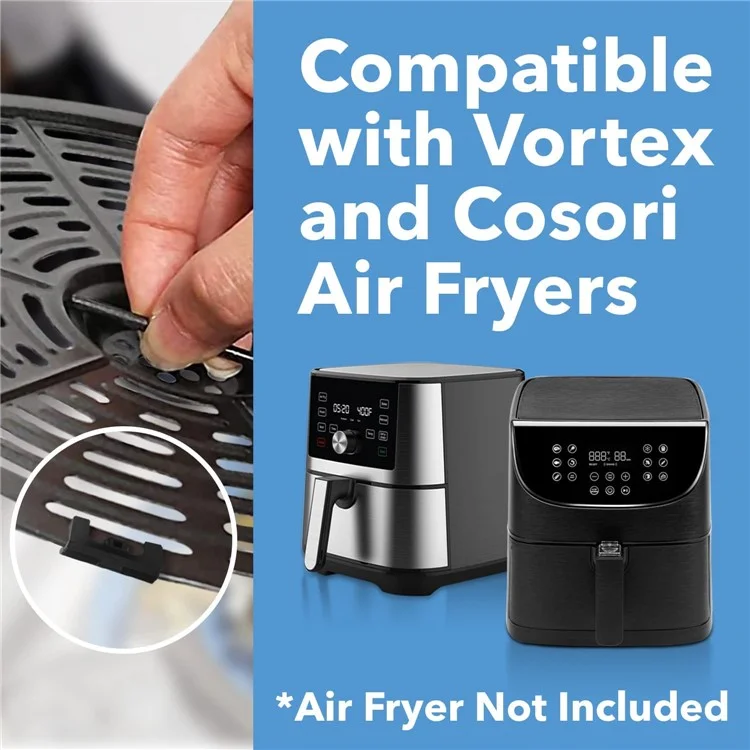 8 Peças Protetor de Pés de Cesta de Air Fryer Bumpers de Borracha (Certificado pela FDA, Livre de BPA) 