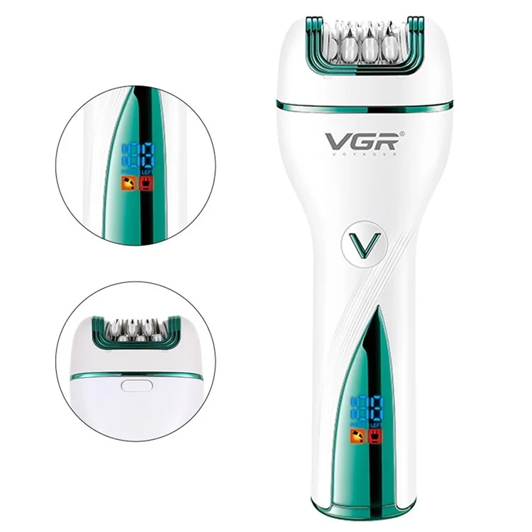 VGR V-728 3 in 1 Portable Electric Epilator Intelligent Digital Display Hair Removal Machine
