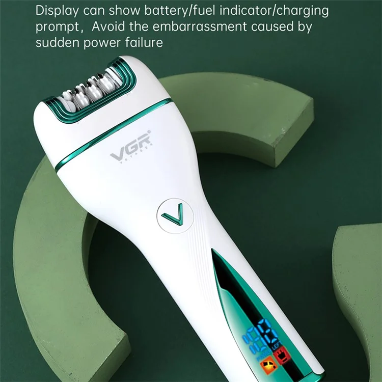VGR V-728 3 in 1 Portable Electric Epilator Intelligent Digital Display Hair Removal Machine