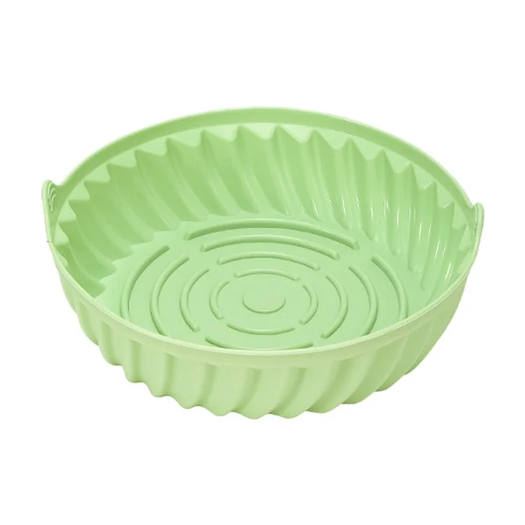 DS11174 19cm Silicone Fryer Fryer Silicone Country Pot Food Grade Liner, Неплох - Голубой