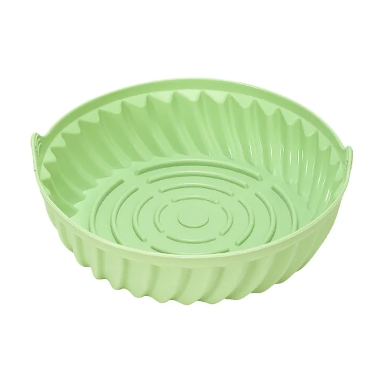 DS11174 22 cm Rundluft Frenken Silicon Liner Food-area-bäckerei-pot Non-Stick Wiederverwendbares Luft Frittierentopf (bpa-frei, FDA Zertifiziert) - Cyan