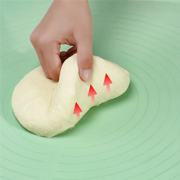 70x50CM Silicone Pastry Baking Mat Easy Cleaning Pastry Pad for Rolling Dough (BPA-Free, FDA Certified) - Green