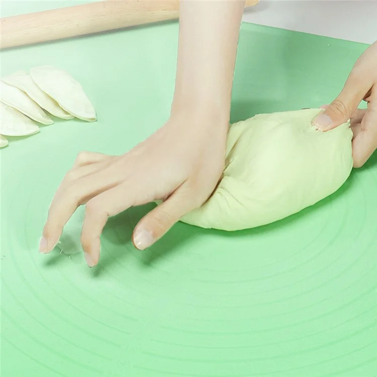 Tappetino in silicone per pasticceria 65x45CM, Tappetino per stendere la pasta, Resistente alle alte temperature (senza BPA, certificato FDA) - Verde