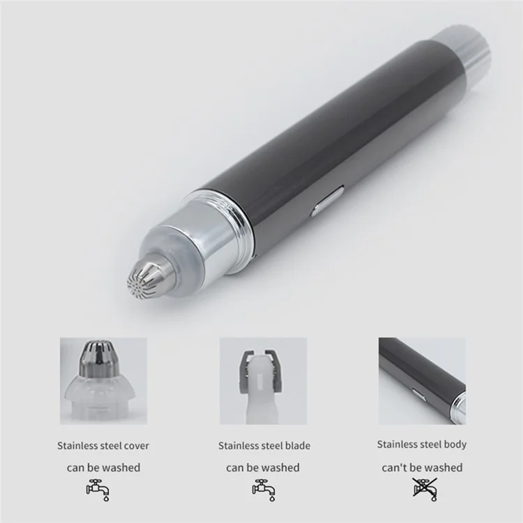 GT2011C USB Rechargeable Eyebrow Hair Remover Painless Eyebrow Trimmer Eyebrow Razor Tool  for Men and Women - Silver