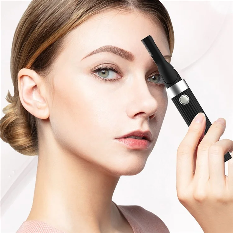 XMD003 Eyebrow Trimmer Electric Eyebrow Razor Facial Hair Remover Painless for Women Men - Pink
