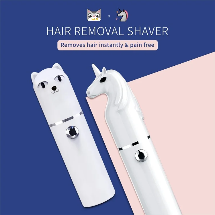 Electric Razors Lady Shaver Painless Hair Remover for Face Arm Leg Armpit Bikini - DYM-020 Unicorn