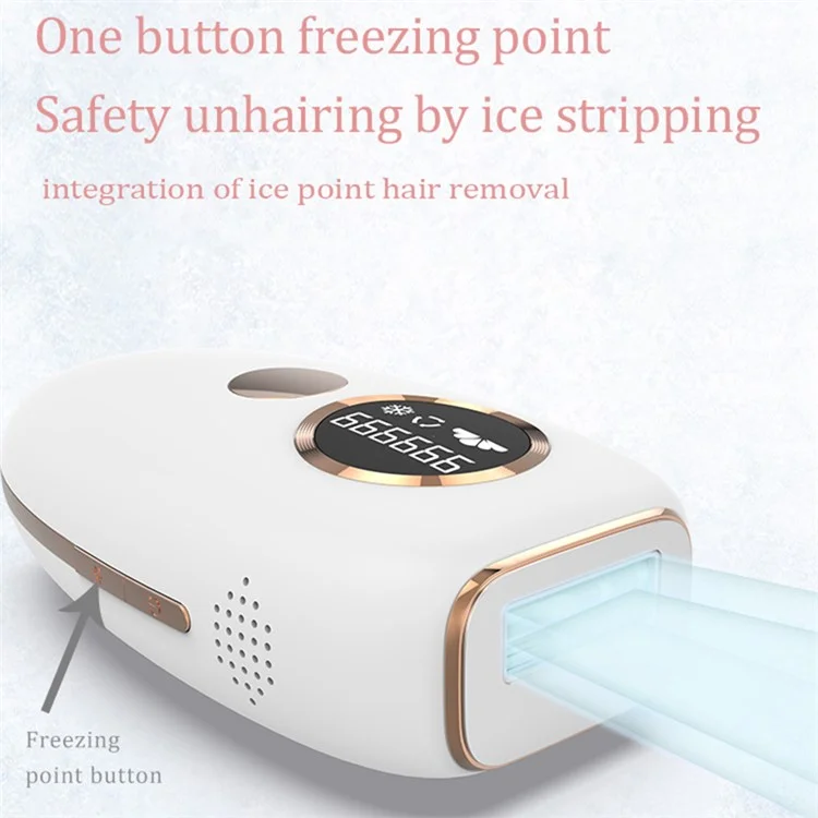 T27S IPL Hair Remover with Ice Cooling Function Whole Body Hair Remover ABS Resin Home Use Device - White / EU Plug
