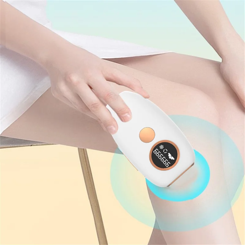 T27S IPL Hair Remover with Ice Cooling Function Whole Body Hair Remover ABS Resin Home Use Device Gift - Black / EU Plug