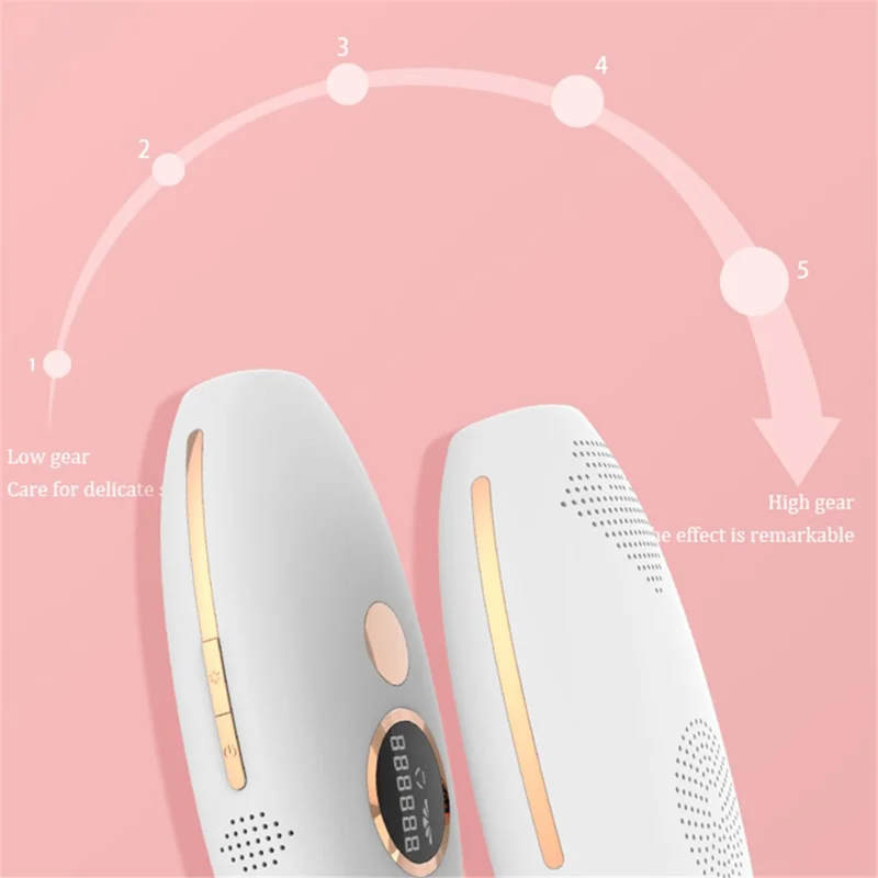 T27S IPL Hair Remover with Ice Cooling Function Whole Body Hair Remover ABS Resin Home Use Device Gift - Black / EU Plug