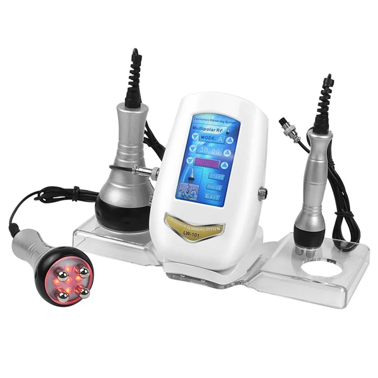 Máquina de belleza de pérdida de peso por cavitación ultrasónica de 40 kW, radiofrecuencia de elevación de la piel, dispositivo certificado CE (ST) - Enchufe UE