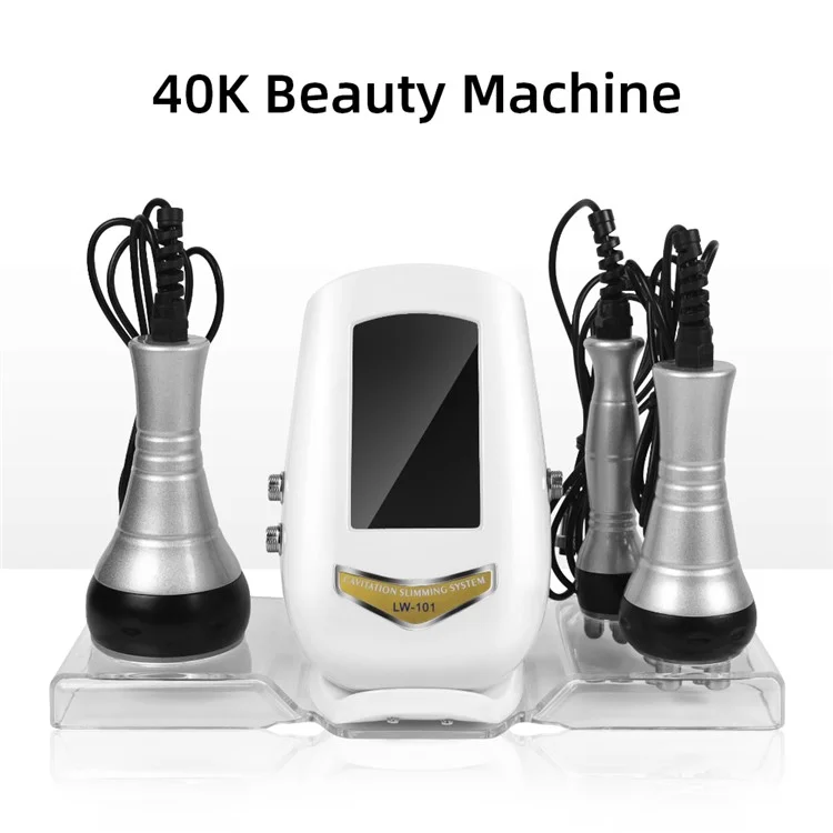 Máquina de belleza de pérdida de peso por cavitación ultrasónica de 40 kW, radiofrecuencia de elevación de la piel, dispositivo certificado CE (ST) - Enchufe UE