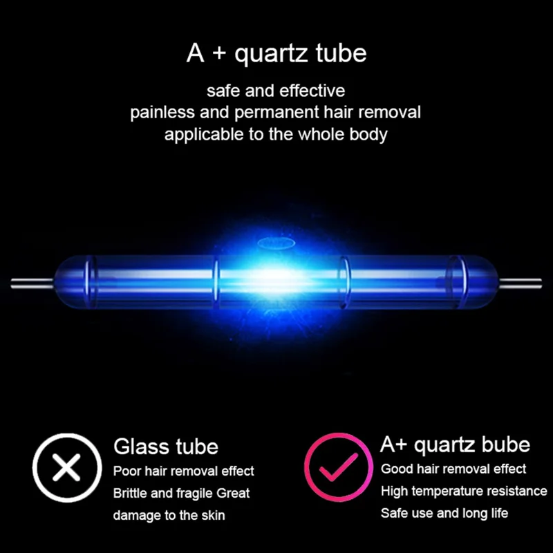 D26 IPL-epilator 5 trin 999900 blitz Laser-epilator Bikini-trimmer - Vinrød/EU-stik