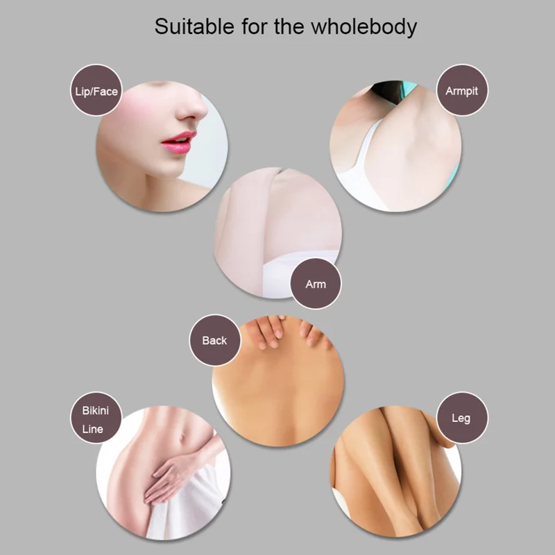 D26 IPL-epilator 5 trin 999900 blitz Laser-epilator Bikini-trimmer - Vinrød/EU-stik