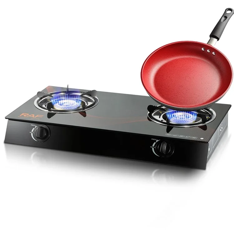 RAF R.8051 Fogão a Gás com Dois Queimadores, Fogão Doméstico de Cozinha com Placas Integradas