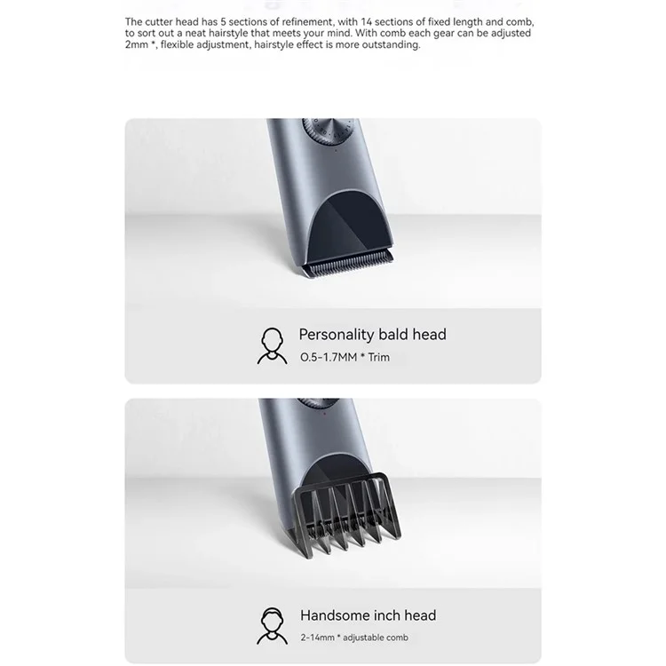 Tondeuse à cheveux XIAOMI MIJIA MJGHHC2LF avec affichage numérique, imperméable IPX7, coupe-cheveux (Version chinoise)