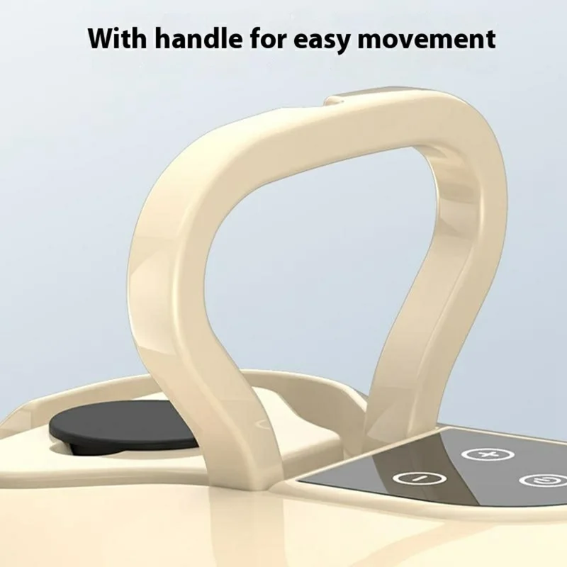High Temperature Steam Cleaner Digital Display Kitchen Hood Bathroom Handheld Steam Cleaning Machine, 220V EU Plug - Beige