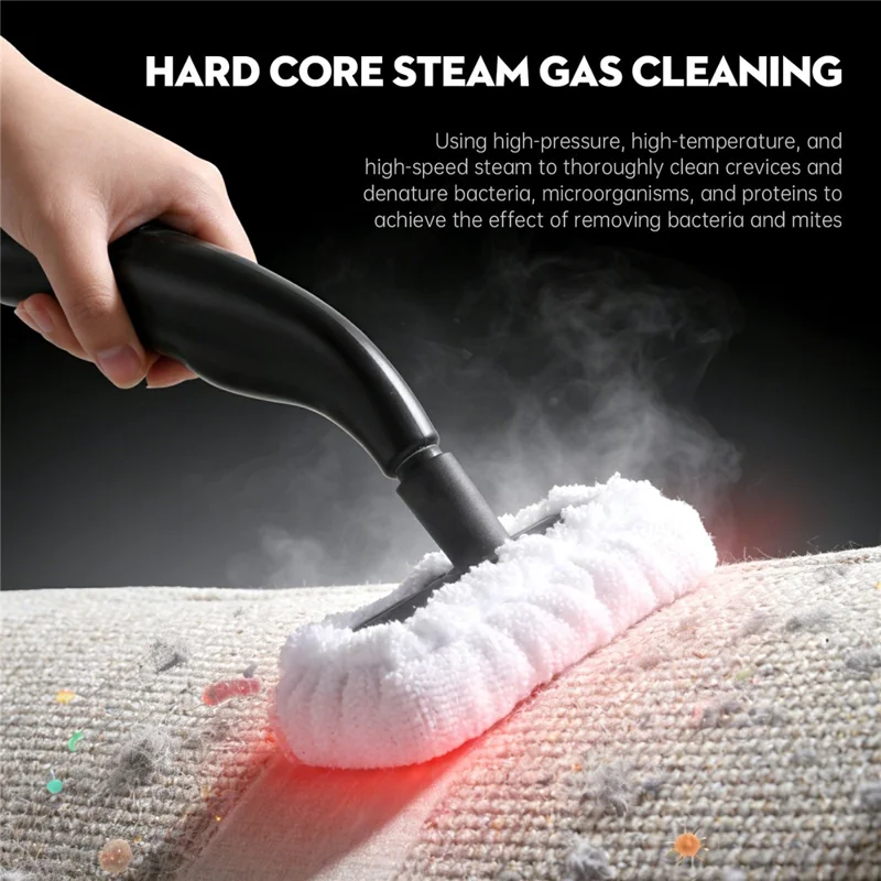 RZ-169 1350W 5-Gear Handheld High Temperature Steam Cleaner with 1200ml Tank for Home, EU Plug - White