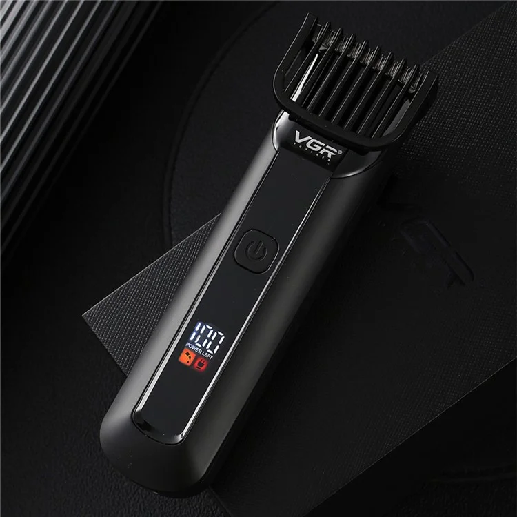 VGR V-929 Hair Hair Electric Clipper Жк-дисплей Digital Display Триммер с Ножкой из Нержавеющей Стали