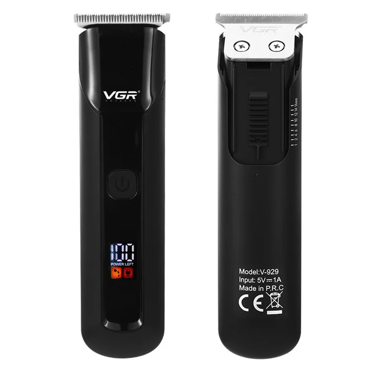 VGR V-929 Hair Hair Electric Clipper Жк-дисплей Digital Display Триммер с Ножкой из Нержавеющей Стали