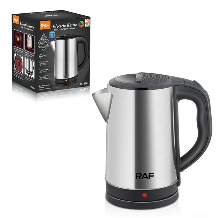RAF R.7886 Bollitore Elettrico in Acciaio Inossidabile 2000W da 2.0L con Funzione di Spegnimento Automatico (Senza Certificato FDA) - Spina EU