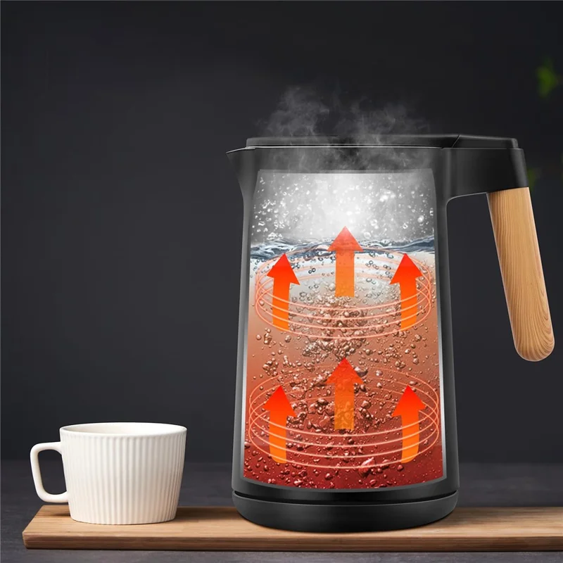 Bouilloire électrique de 1,7 L avec écran tactile et contrôle de température, préréglages (Sans BPA, Homologué FDA) - Prise européenne
