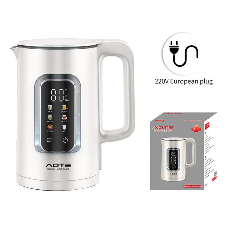 Elektrischer Wasserkocher 1,7L Smart Touchscreen Temperatursteuerung Edelstahl Wasserkocher (BPA-frei, Keine FDA) - EU-Stecker