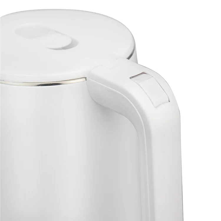 Elektrischer Wasserkocher 2,3 L, doppelwandig aus Edelstahl mit Überhitzungsschutz und automatischer Abschaltung, EU-Stecker (BPA-frei, Ohne FDA) - Weiß