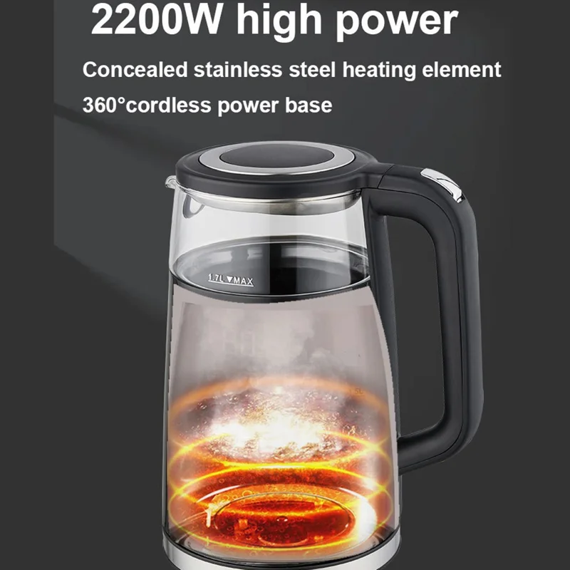 SOKANY 09050 Electric Kettle 1.7L Touch Screen Temperature Control Water Boiler (BPA Free, No FDA) - EU Plug