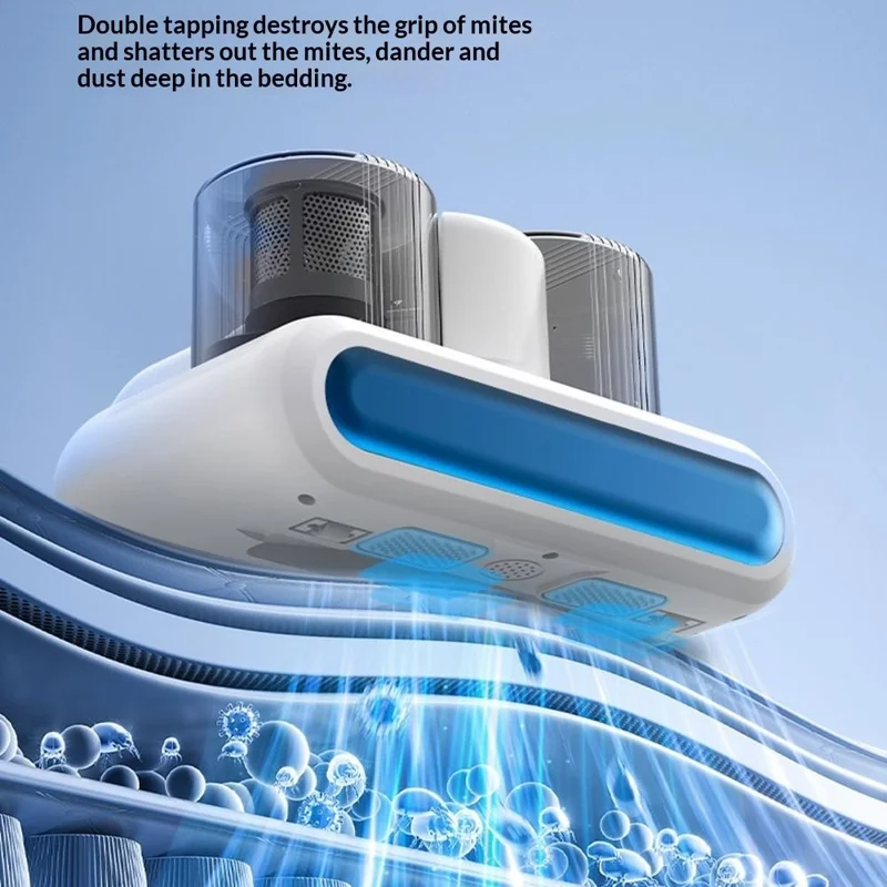 ESR Dual Cup Staubmilben-Entferner Hochsaugende Milben-Eliminator Effiziente Bett-Staubsauger mit LED-UV - Weiß