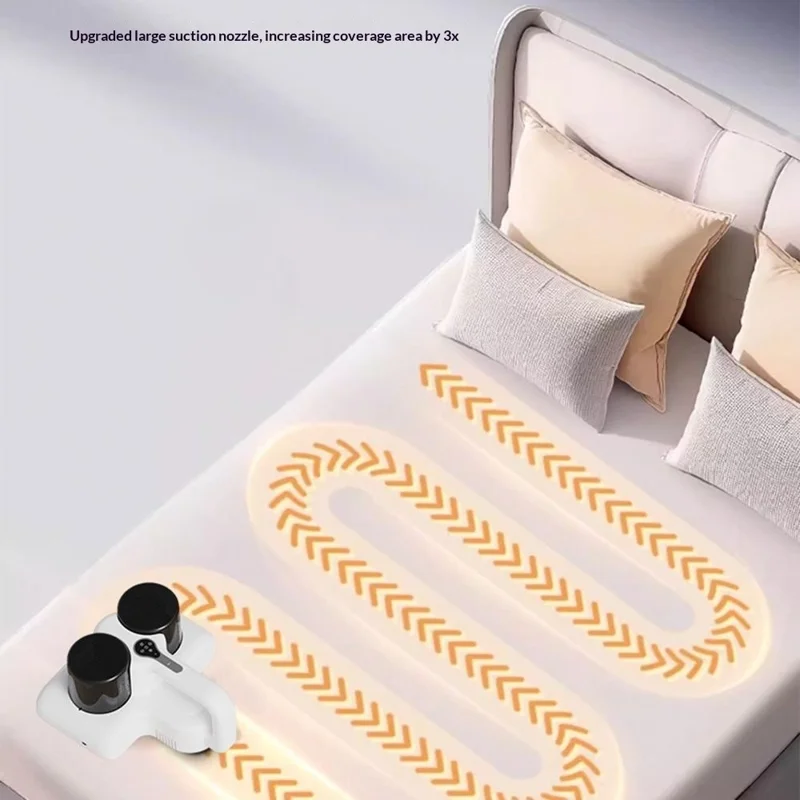 ESR Dual Cup Staubmilben-Entferner Hochsaugende Milben-Eliminator Effiziente Bett-Staubsauger mit LED-UV - Weiß