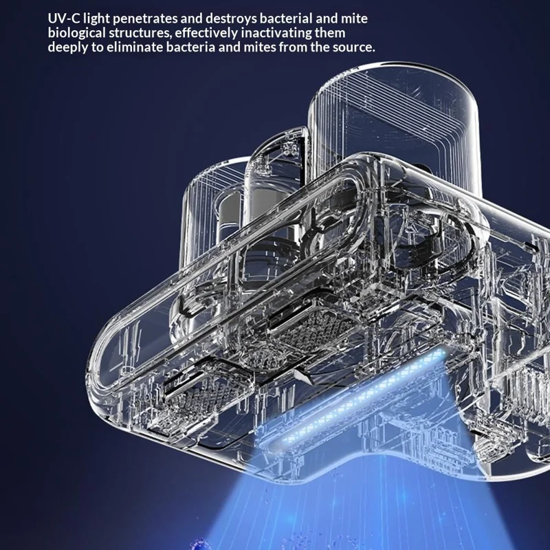 ESR Dual Cup Staubmilben-Entferner Hochsaugende Milben-Eliminator Effiziente Bett-Staubsauger mit LED-UV - Weiß