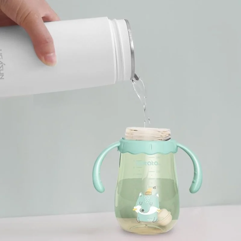 UGASUN HC-301 Tragbarer Wasserkocher 400 ml Reise-Wasserkocher Kaffeetasse (BPA-frei, ohne FDA), EU-Stecker – Weiß