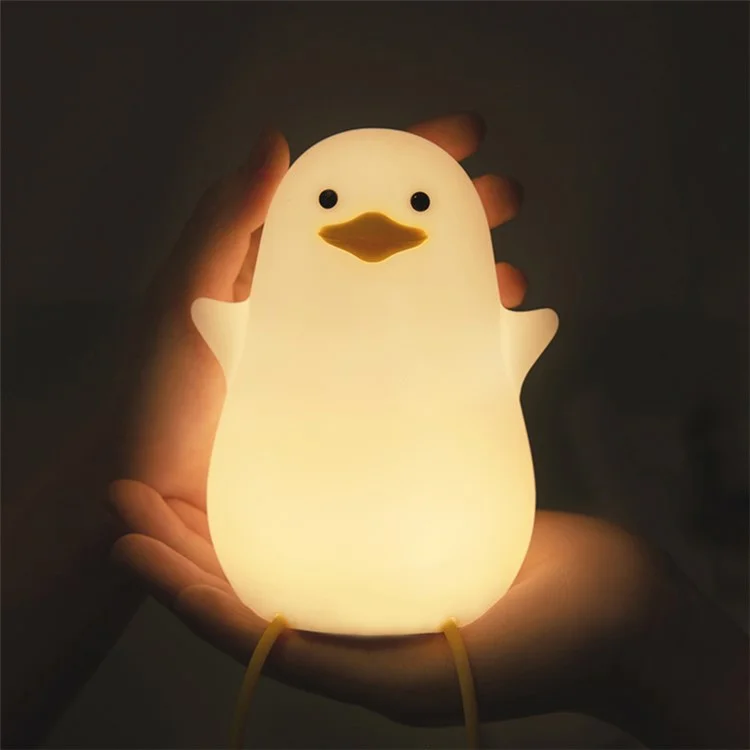 DASHING Cute Cartoon LED Night Light USB Rechargeable Phone Stand Table Lamp Home Decor - Yellow Mouth