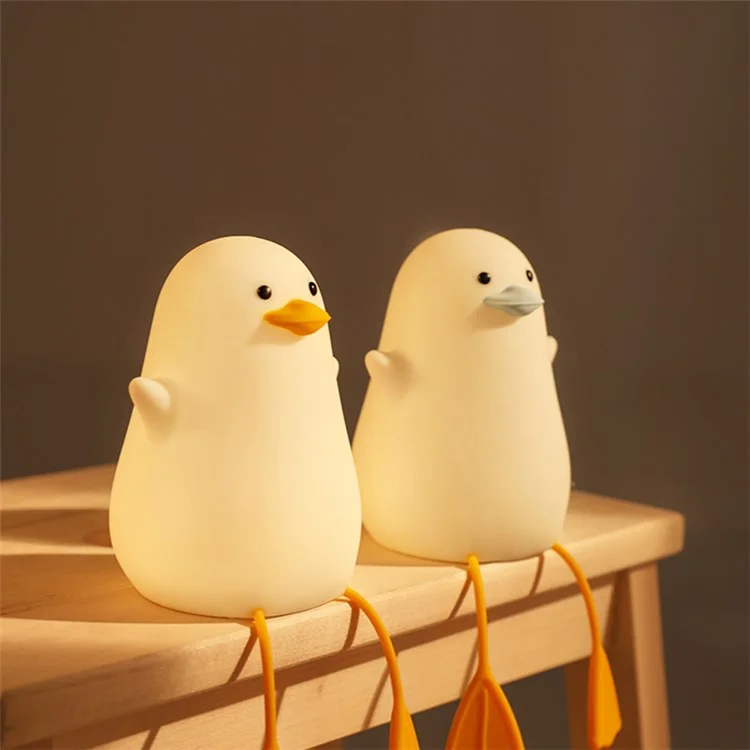 DASHING Cute Cartoon LED Night Light USB Rechargeable Phone Stand Table Lamp Home Decor - Yellow Mouth