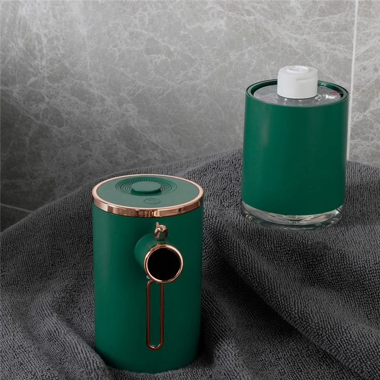 D31 Smart Touchless Soap Dispenser Automatic Sensor Hand Washer Electric Foam Washing Machine with Adjustable Level/Indoor Temperature Digital Display for Bathroom Kitchen - Green