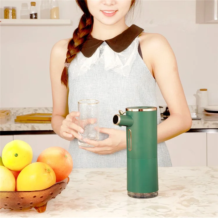 D31 Smart Touchless Soap Dispenser Automatic Sensor Hand Washer Electric Foam Washing Machine with Adjustable Level/Indoor Temperature Digital Display for Bathroom Kitchen - Green