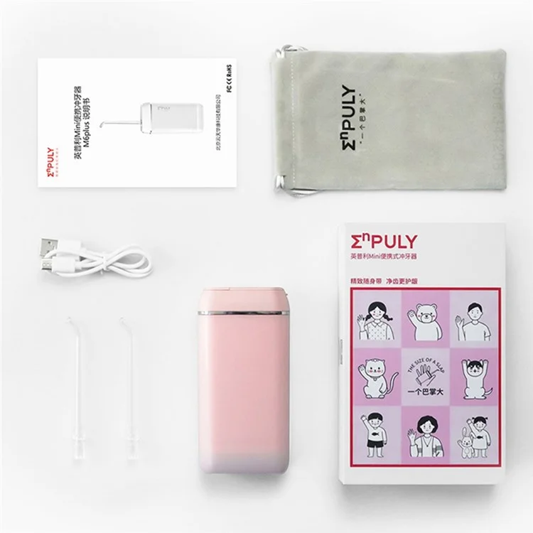 XIAOMI YOUPIN EPULY M6 PLUS Mini Electric Dental Teeth Washing Tool Fresh Breath Rechargeable Tooth Cleaner - Pink