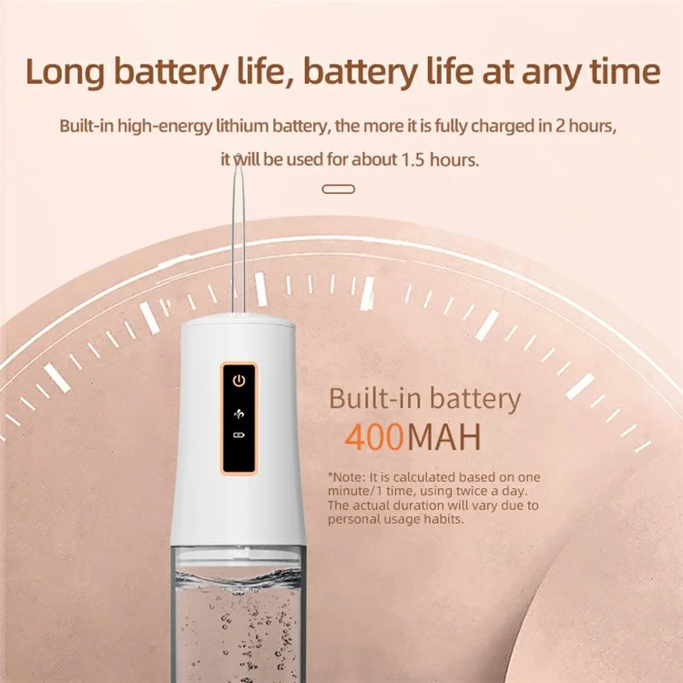 CY9 Electric Water Flosser 230ML 3 Modes Rechargeable Oral Irrigator Deep Cleaning Flossing Picks