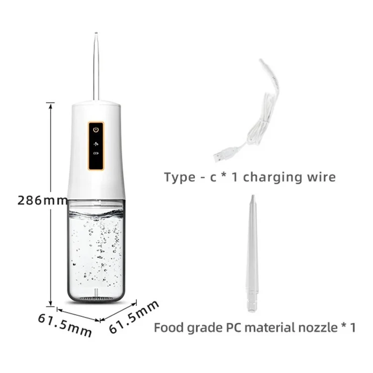 CY9 Electric Water Flosser 230ML 3 Modes Rechargeable Oral Irrigator Deep Cleaning Flossing Picks