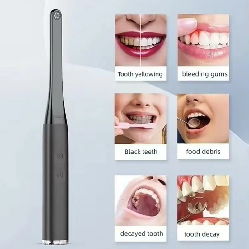 HD WiFi Dental Camera Intraoral Endoscope with LED Light Oral Care Cleaning Inspection Tool - White