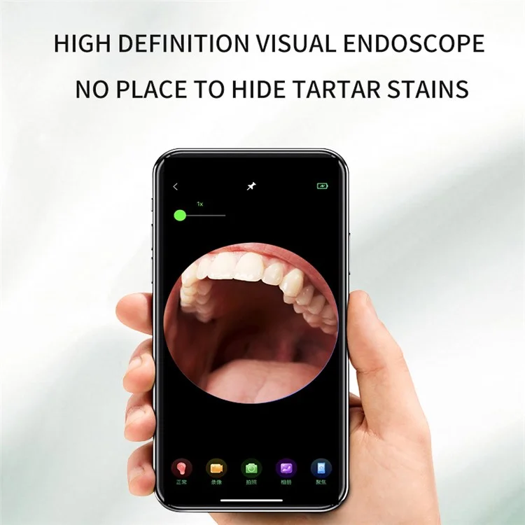 DYM-030 Ultrasonic Smart Visual Teeth Cleaner IPX7 Waterproof Oral Irrigator Teeth Care Electronic Dental Scaler - Branco