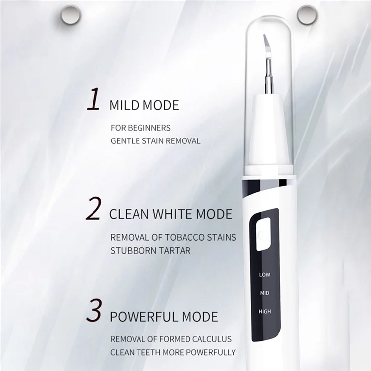 DYM-030 Ultrasonic Smart Visual Teeth Cleaner IPX7 Waterproof Oral Irrigator Teeth Care Electronic Dental Scaler - Branco