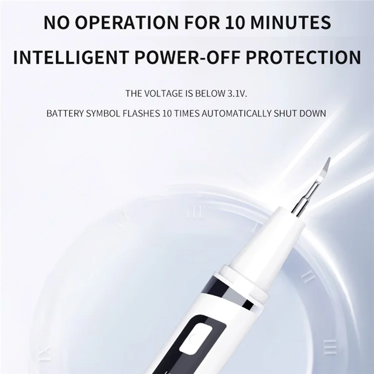 DYM-030 Ultrasonic Smart Visual Teeth Cleaner IPX7 Waterproof Oral Irrigator Teeth Care Electronic Dental Scaler - Branco