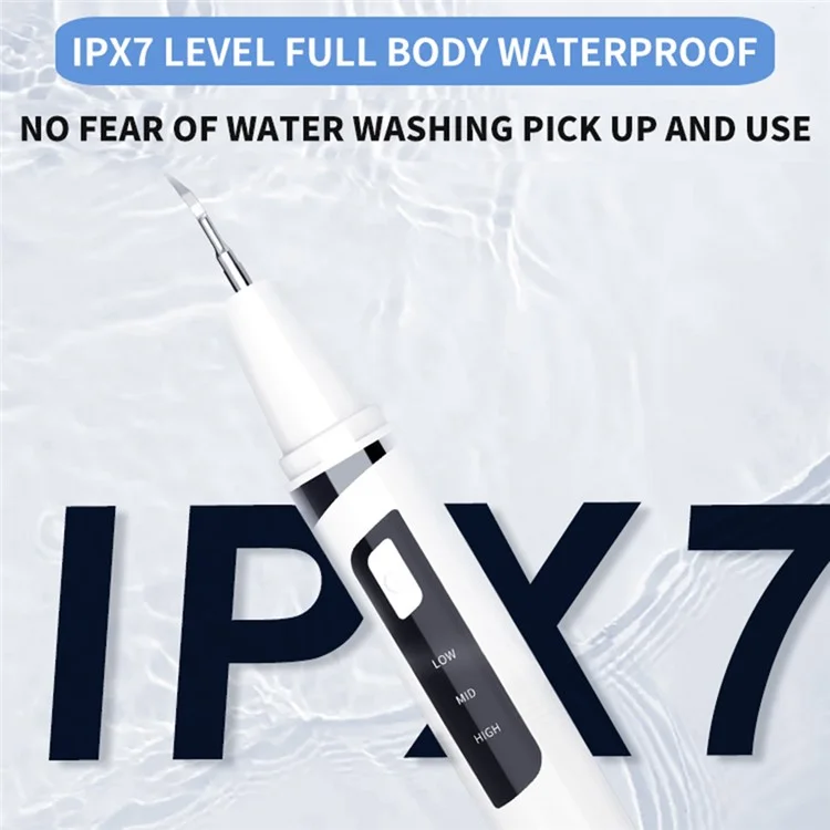 DYM-030 Ultrasonic Smart Visual Teeth Cleaner IPX7 Waterproof Oral Irrigator Teeth Care Electronic Dental Scaler - Branco