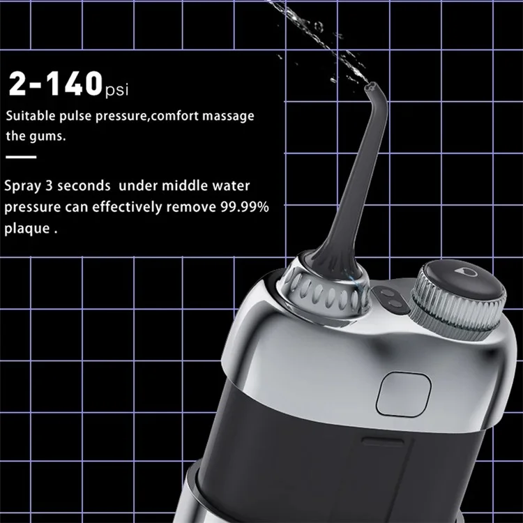 XY-12 Portable Mini Teeth Cleaner IPX7 Waterproof Oral Irrigator Electronic Dental Scaler with 2 Modes - Blue