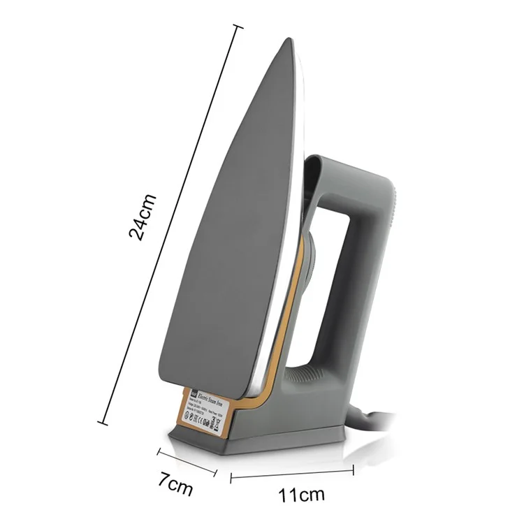 RAF R.1108 1600W Classic Electric Dry Iron Stainless Steel Soleplate Home Ironing Machine, EU Plug
