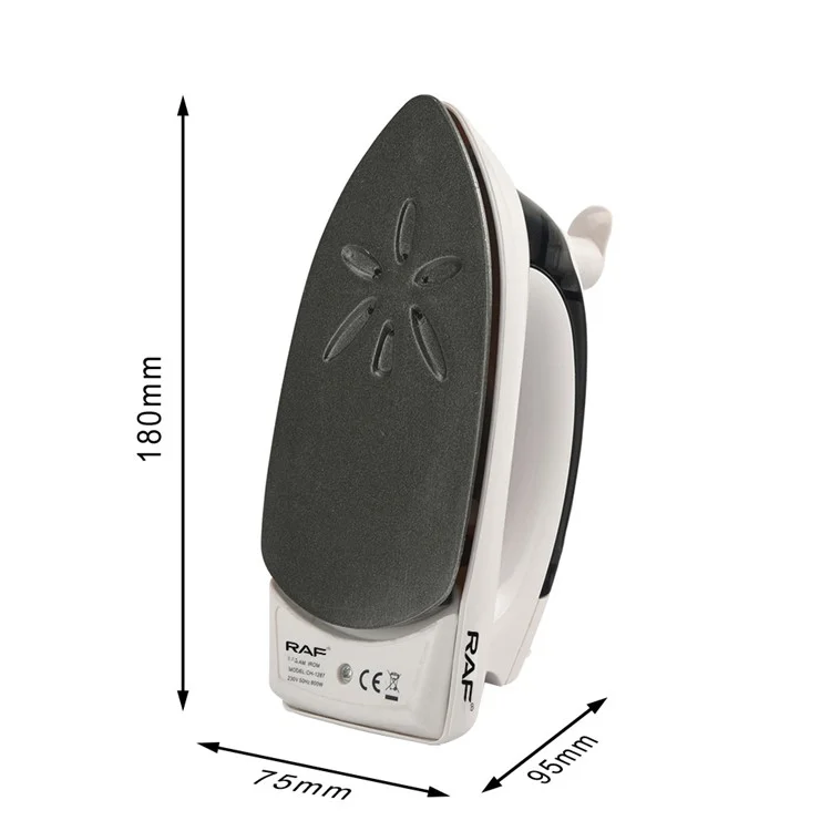RAF R.1266 Ferro da Stiro Portatile Pieghevole 800W con 3 Temperature Regolabili, Spina UE - Grigio