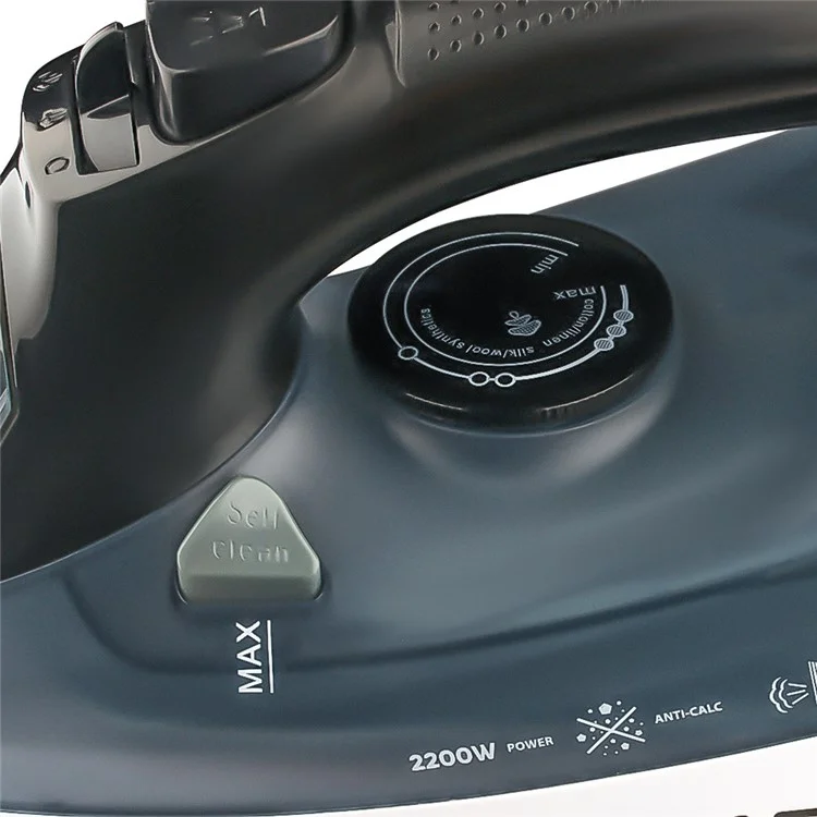 Macchina da stiro a vapore ad alta potenza RAF R.1234 da 2200W per viaggi, con 3 temperature regolabili e spina EU - Blu