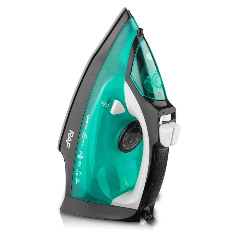 RAF R.1234 2200W High Power Ironing Machine Travel Garment Steamer with 3 Adjustable Temperatures, EU Plug - Green